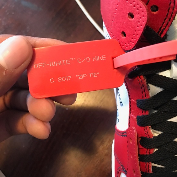 jordan 1 off white zip tie